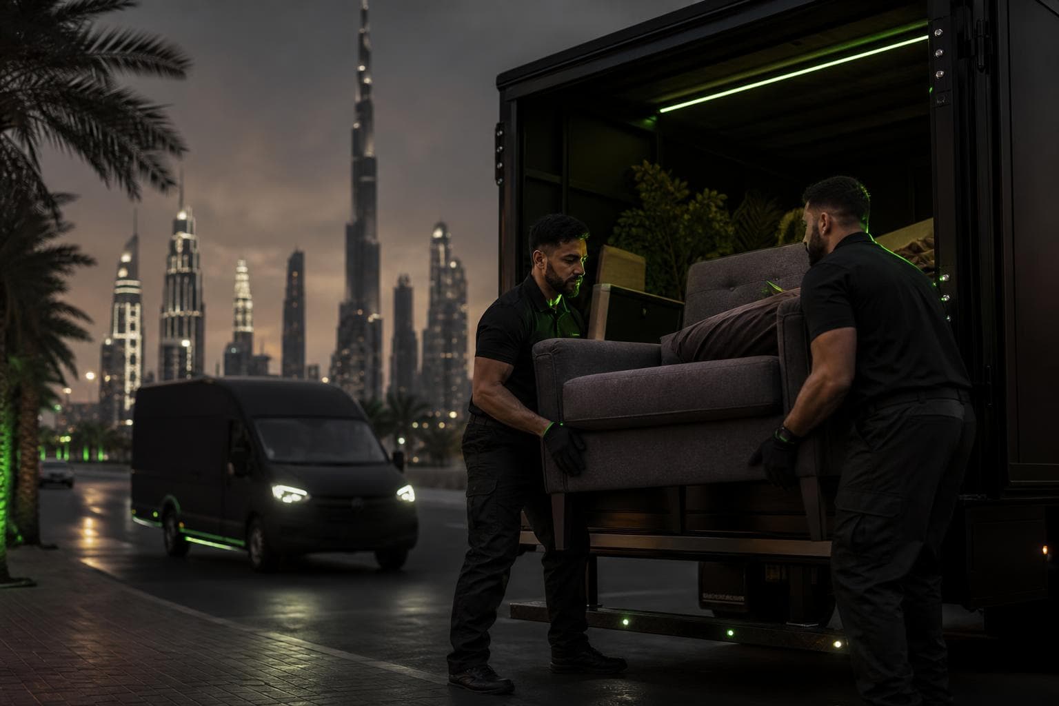 Junk removal Dubai crew collecting bulky furniture and household items